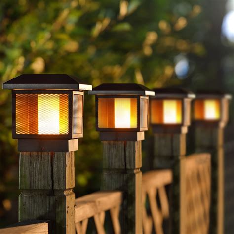 solar powered fence post lights|(Only 1 PC) Solar Post Lights, Outdoor Fence Post Cap Light .